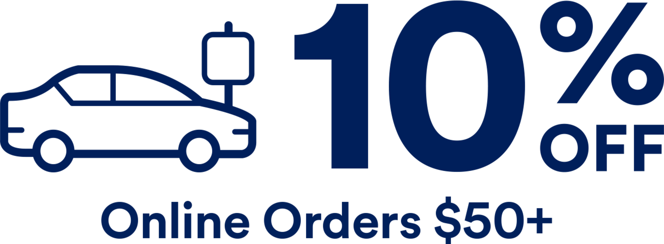 10% off Online Orders $50+.