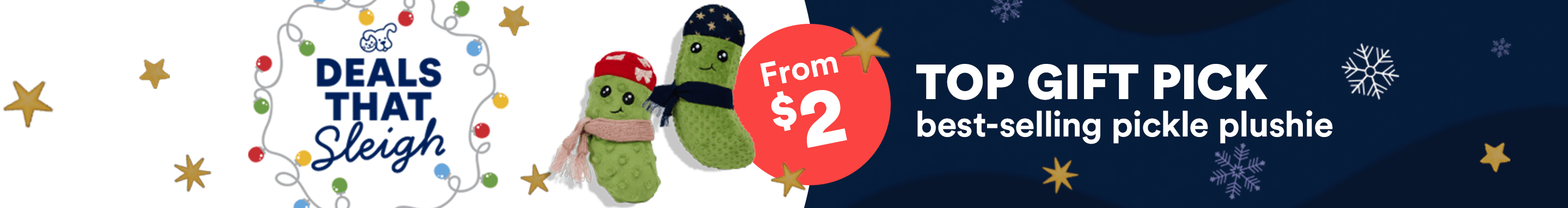 Deals that sleigh. From $2. TOP GIFT PICK best-selling pickle plushie.