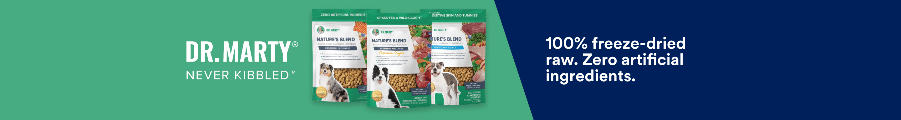 100% freeze-dried raw. Zero artificial ingredients.