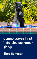 Jump paws first into the summer shop. Shop summer.