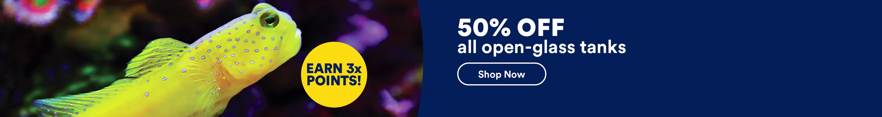 50% off all open-glass tanks. Shop now. Ends 8/1/26. Exclusions apply. See Details.