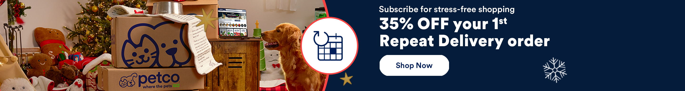 Subscribe for stress-free shopping. 35% off your first Repeat Delivery order. Shop now.