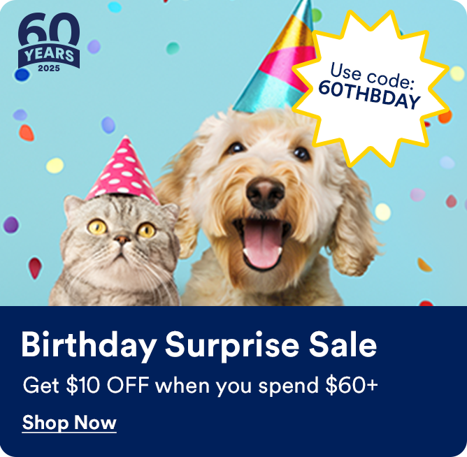 Birthday Surprise Sale. Get $10 OFF when you spend $60+. Use code: 60THBDAY. Shop now.
