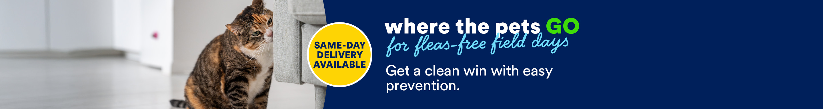 Where the pets GO for fleas-free field days. Get a clean win with easy prevention. From $6 a month.