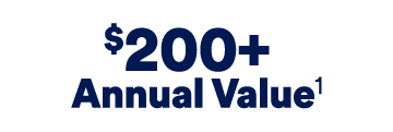 $200+ Annual Value