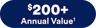 $200+ Annual Value