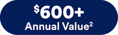 $600+ Annual Value