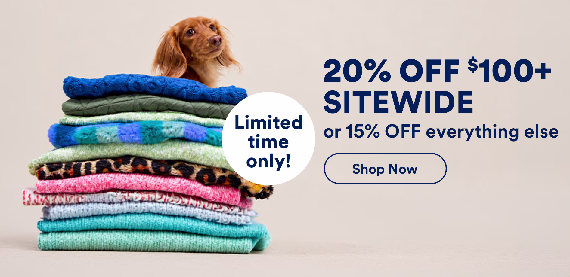 Limited time only! 20% OFF $100+ SITEWIDE or 15% OFF everything else. Shop now. Use code SAVE15 or SAVE20. Ends 10/28/26. Terms apply. 