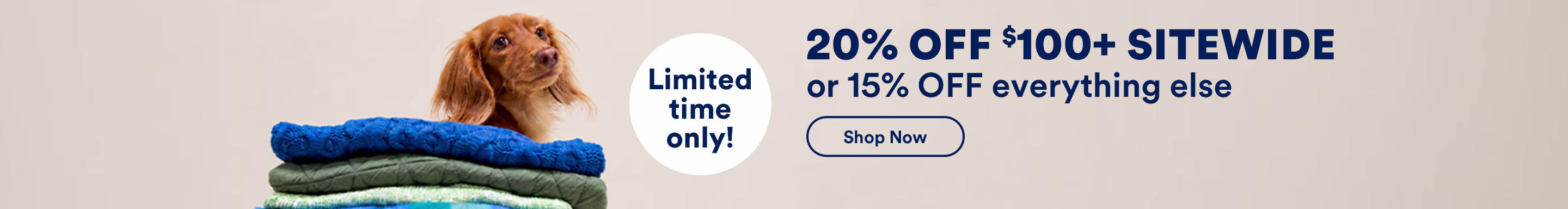 Limited time only! 20% OFF $100+ SITEWIDE or 15% OFF everything else. Shop now. Use code SAVE15 or SAVE20. Ends 10/28/26. Terms apply.