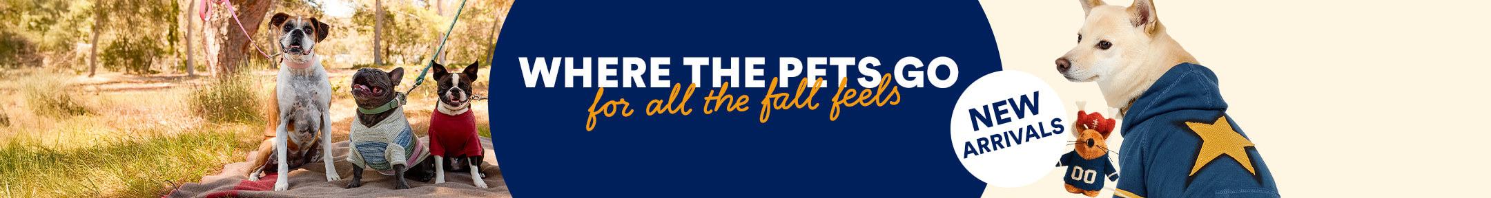 Where the pets go for all the fall feels. New arrivals.