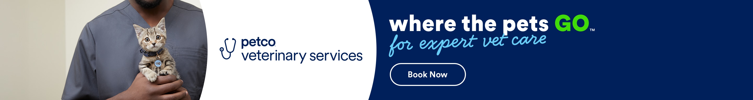 Vetco Total Care by Petco. Where the pets go for a free first exam at our full-service veterinary hospital. Book now. New clients only. See Details.