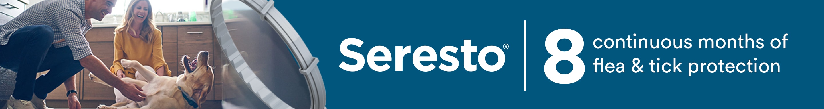 Seresto 8 continuous months of flea & tick protection