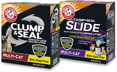 Arm & Hammer clump & seal product boxes