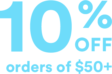10% off orders $50+