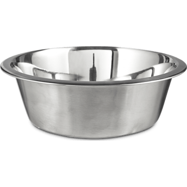 Metal dog bowl with lid outlet